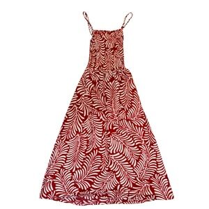 H&M Red and White Patterned Dress